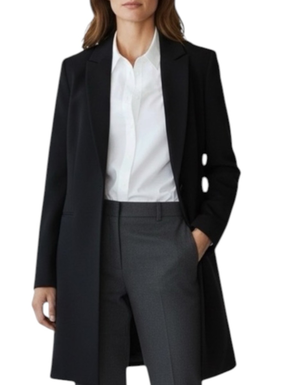 COLDWATER CREEK Long Career Blazer in Classic Black Size 6 PETITE — GORGEOUS!!!!